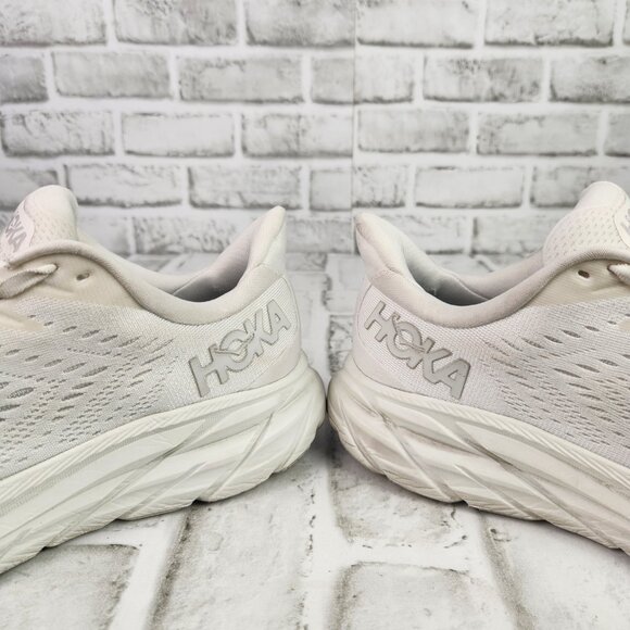 Hoka One One Clifton 8 Women's Sz 8 D Wide White Gym Run Train Athletic Sneakers - Picture 4 of 10